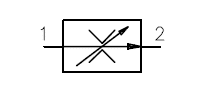 Symbol 2-Wege-Stromregelv