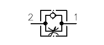 Symbol Drosselrückschlagv