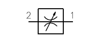 Symbol Drosselventile-Einschrv